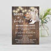 Western Boots & Books Before I do Bridal Shower 招待状 (スタンド正面)