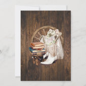 Western Boots & Books Before I do Bridal Shower 招待状 (裏面)