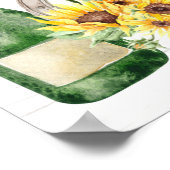 Western Boots & Bubbly Bridal Shower Welcome Sign ポスター (角)