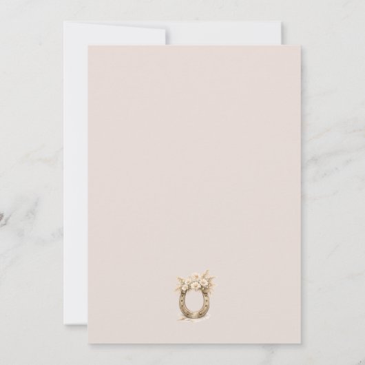 Western Boots & Coquette Blue Bow Boy Sip & See 招待状 (裏面)