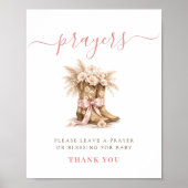 Western Boots Cowgirl Baby Shower Prayers For Baby ポスター (正面)