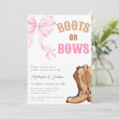 Western Boots or Bows  Gender Reveal 招待状 (スタンド正面)
