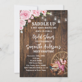 Western Boots Saddle Up Next Chapter Bridal Shower 招待状