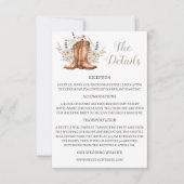 Western Boots Wedding Details Enclosure Card カード (正面)