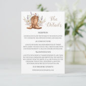 Western Boots Wedding Details Enclosure Card カード (スタンド正面)