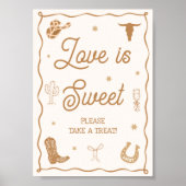 Western Bridal Shower Love is Sweet Favor ポスター (正面)