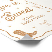 Western Bridal Shower Love is Sweet Favor ポスター (角)