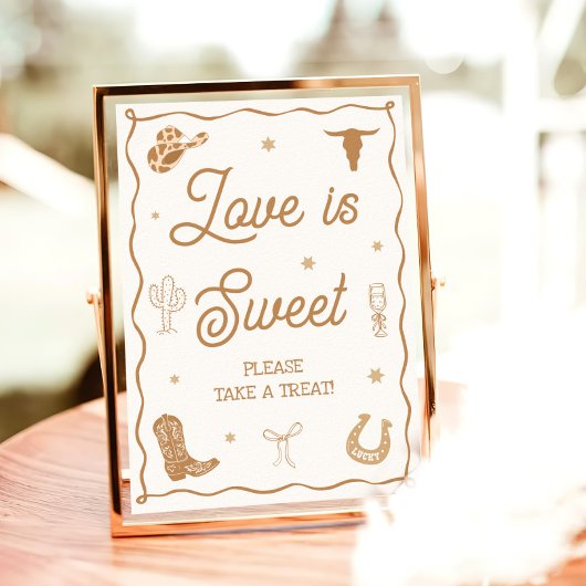 Western Bridal Shower Love is Sweet Favor ポスター