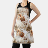 Western Brown Cream Southwest Floral エプロン (インサイチュ)