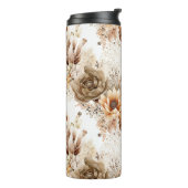 Western Brown Cream Southwest Floral タンブラー (回転左)