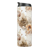 Western Brown Cream Southwest Floral タンブラー (回転右)