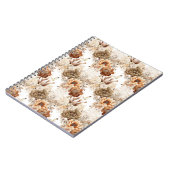 Western Brown Cream Southwest Floral ノートブック (左側)