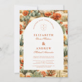 Western Cactus Garden Wedding 招待状 (正面)