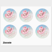  Western Chic Coastal Cowgirl Hat Sticker ラウンドシール (シート)
