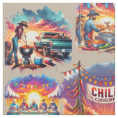 Western Chili Cookoffシーン1 ファブリック (クローズアップ)