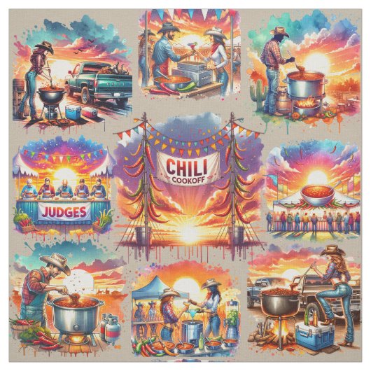 Western Chili Cookoffシーン1 ファブリック (見本)