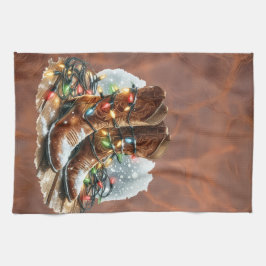 Western Christmas  キッチンタオル