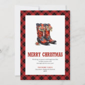 Western Christmas card cowboy boots design シーズンカード (正面)