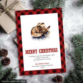 Western Christmas card cowboy country theme シーズンカード