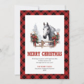 Western Christmas card red black cozy style シーズンカード (正面)