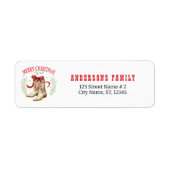 Western Christmas Cowboy Boots ラベル (正面)