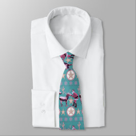 Western Christmas Donkey Reindeer Neck Tie ネクタイ