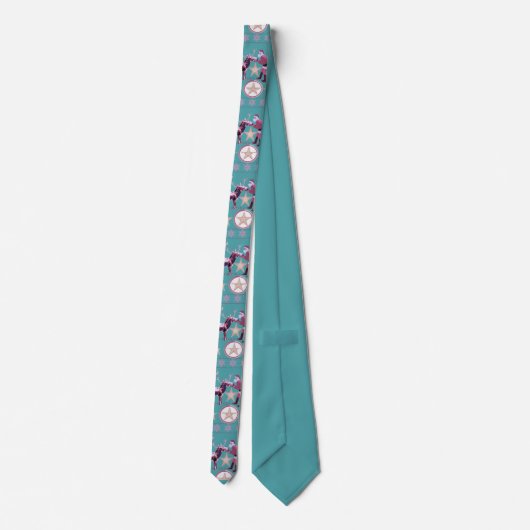 Western Christmas Donkey Reindeer Neck Tie ネクタイ (裏面)