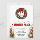Western Christmas party invite with cowboy hat 招待状 (正面)