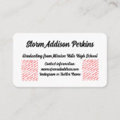 Western Class of 2027 Graduation エンクロージャーカード (裏面)