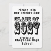 Western Class of 2027 Photo Graduation 招待状 (正面)