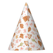 Western Coquette Cowgirl 1st Birthday Cute Pink パーティーハット (裏面)