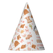 Western Coquette Cowgirl 1st Birthday Cute Pink パーティーハット (左)