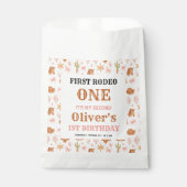 Western Coquette Cowgirl 1st Birthday Cute Pink フェイバーバッグ (正面)
