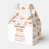 Western Coquette Cowgirl 1st Birthday Cute Pink フェイバーボックス (裏面サイド)