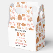 Western Coquette Cowgirl 1st Birthday Cute Pink フェイバーボックス (オープン)