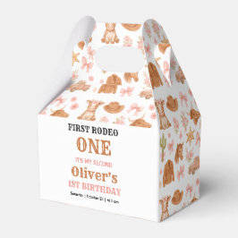 Western Coquette Cowgirl 1st Birthday Cute Pink フェイバーボックス