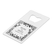 Western Country Cowboy Rustic Wedding  クレジットカード栓抜き (正面アングル)