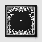 Western Country Cowboy Rustic Wedding  ゲストブック (裏面)