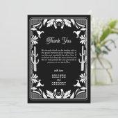 Western Country Cowboy Rustic Wedding サンキューカード (スタンド正面)