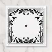Western Country Cowboy Rustic Wedding フェイバータグ (裏面)