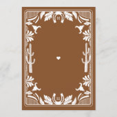 Western Country Cowboy Rustic Wedding メニュー (裏面)