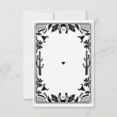 Western Country Cowboy Rustic Wedding 出欠カード (裏面)
