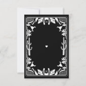 Western Country Cowboy Rustic Wedding 出欠カード (裏面)