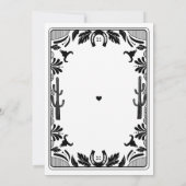 Western Country Cowboy Rustic Wedding 招待状 (裏面)