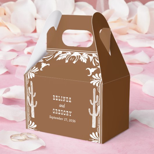 Western Country Cowboy Rustic Wedding Welcome フェイバーボックス (ウェディング)