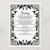 Western Country Cowboy Wedding Itinerary プログラム (裏面)