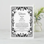 Western Country Cowboy Wedding Itinerary プログラム (スタンド正面)