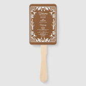 Western Country Cowboy Wedding Order of Service ハンドファン (正面)