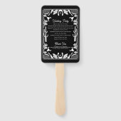 Western Country Cowboy Wedding Order of Service ハンドファン (裏面)