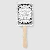 Western Country Cowboy Wedding Order of Service ハンドファン (裏面)